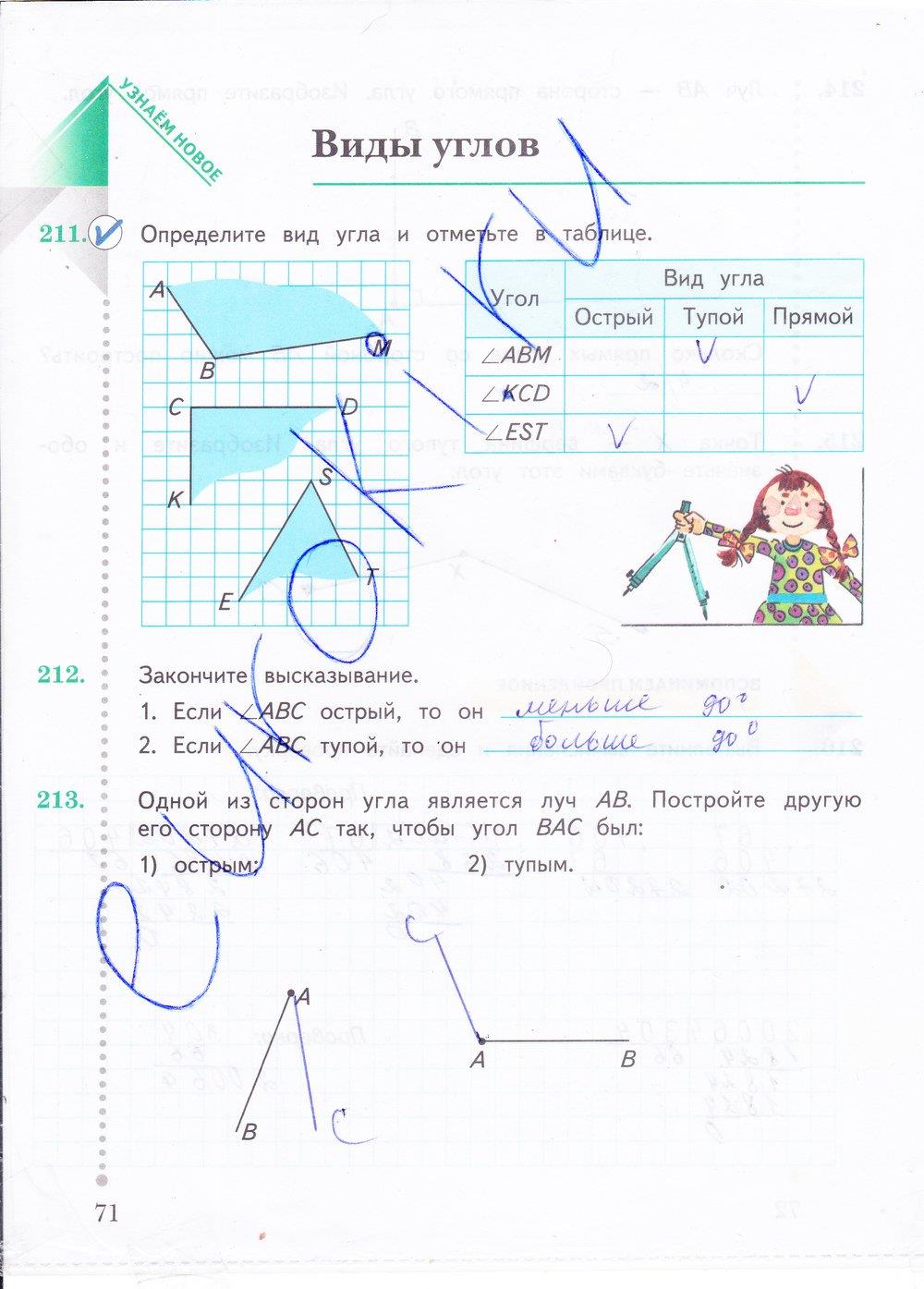 гдз 4 класс рабочая тетрадь часть 2 страница 71 математика Рудницкая, Юдачева