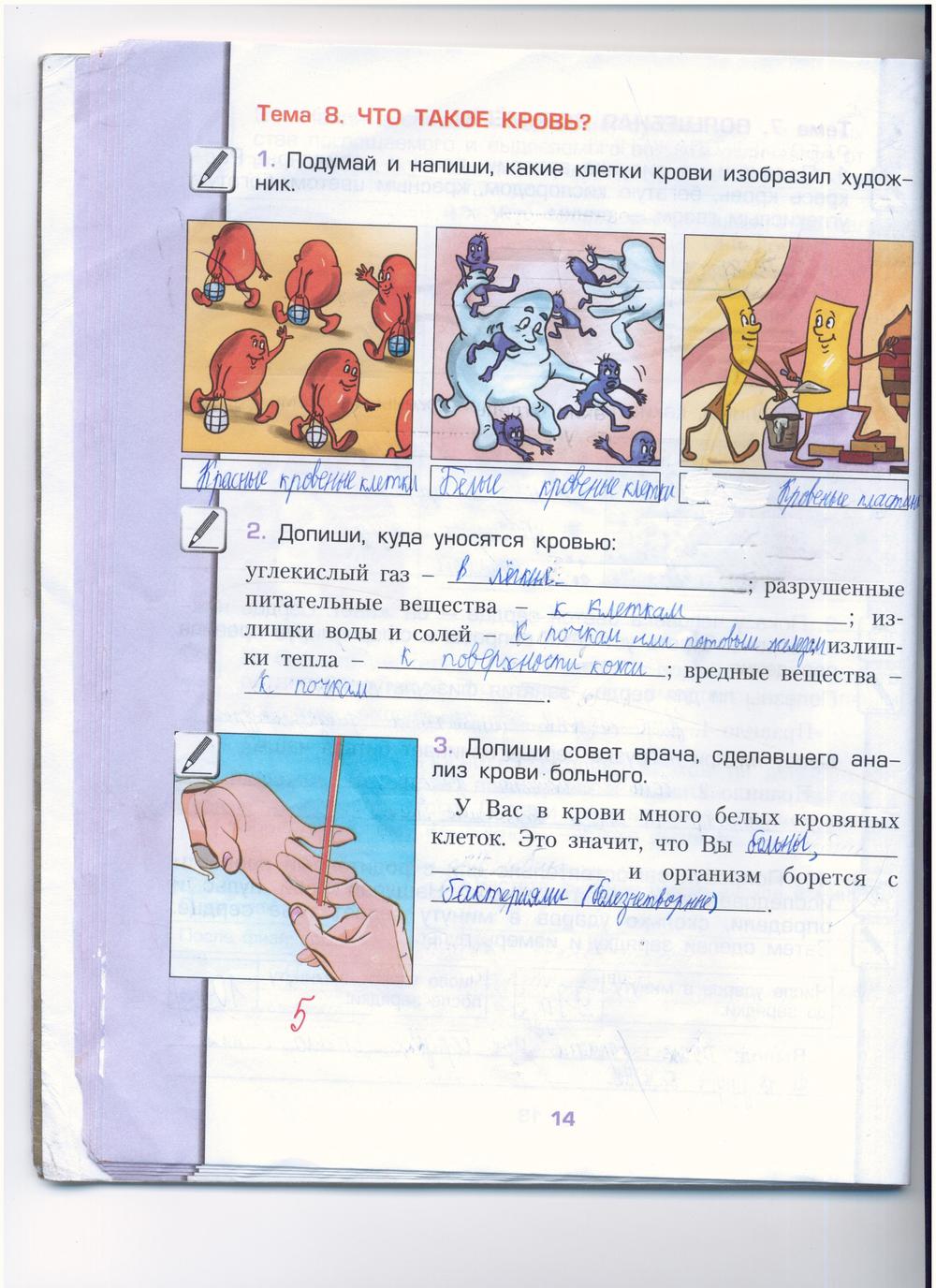 гдз 4 класс рабочая тетрадь часть 1 страница 14 окружающий мир Вахрушев, Бурский, Раутиан