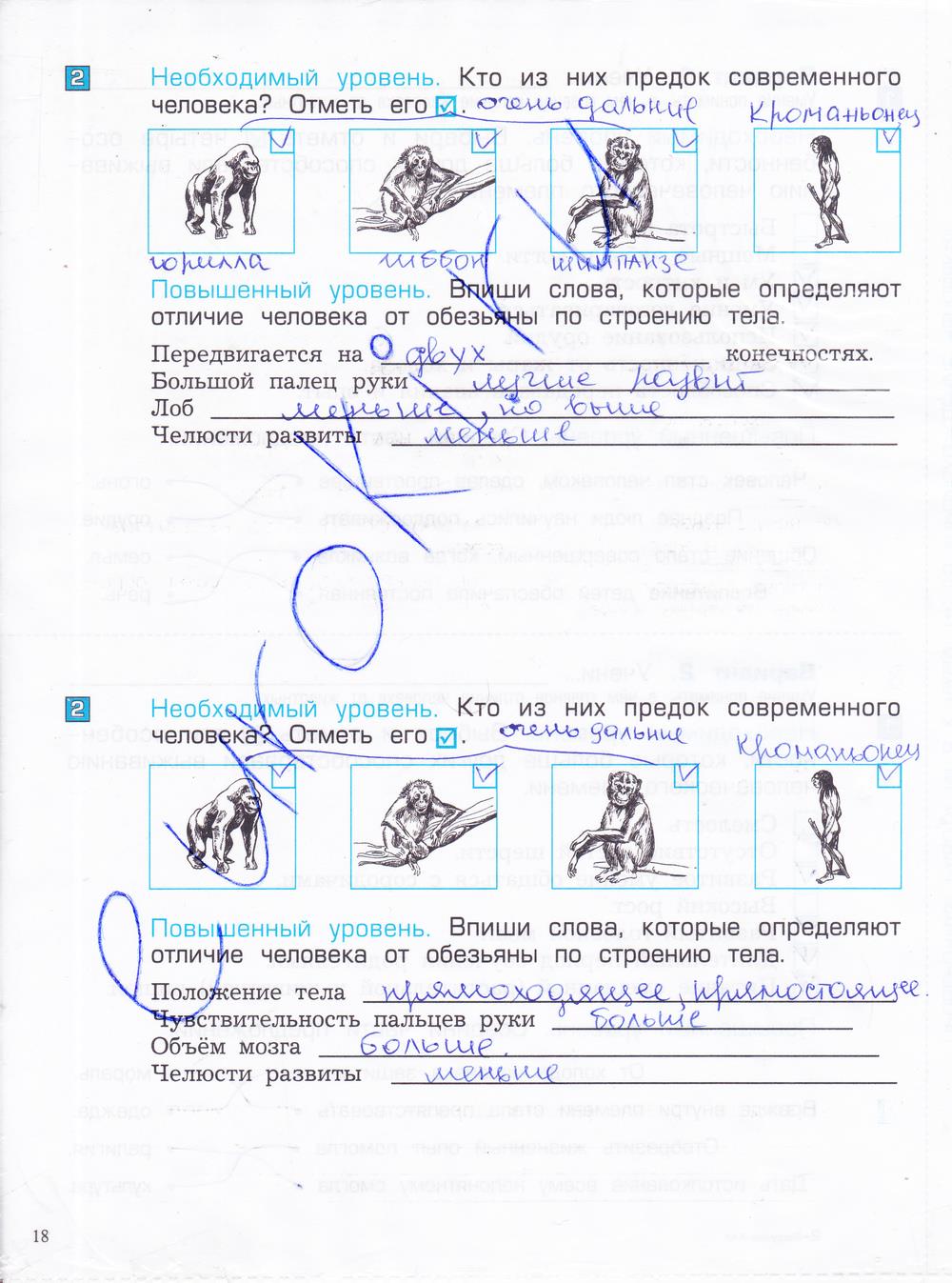 гдз 4 класс проверочные и контрольные работы часть 1 страница 18 окружающий мир Вахрушев, Бурский, Родыгина