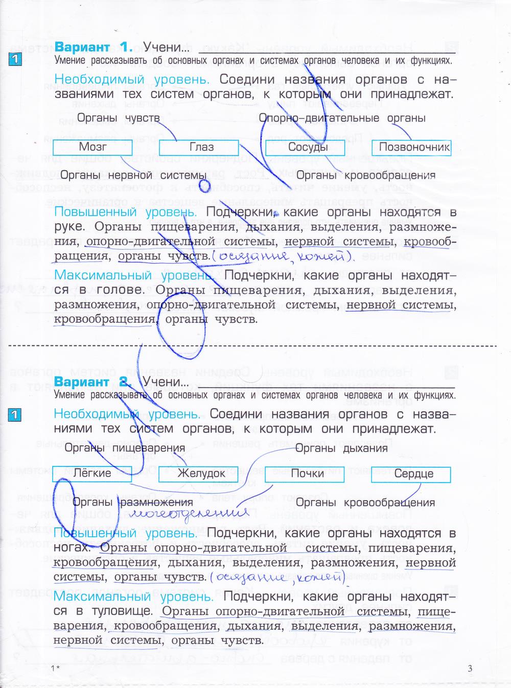 гдз 4 класс проверочные и контрольные работы часть 1 страница 3 окружающий мир Вахрушев, Бурский, Родыгина
