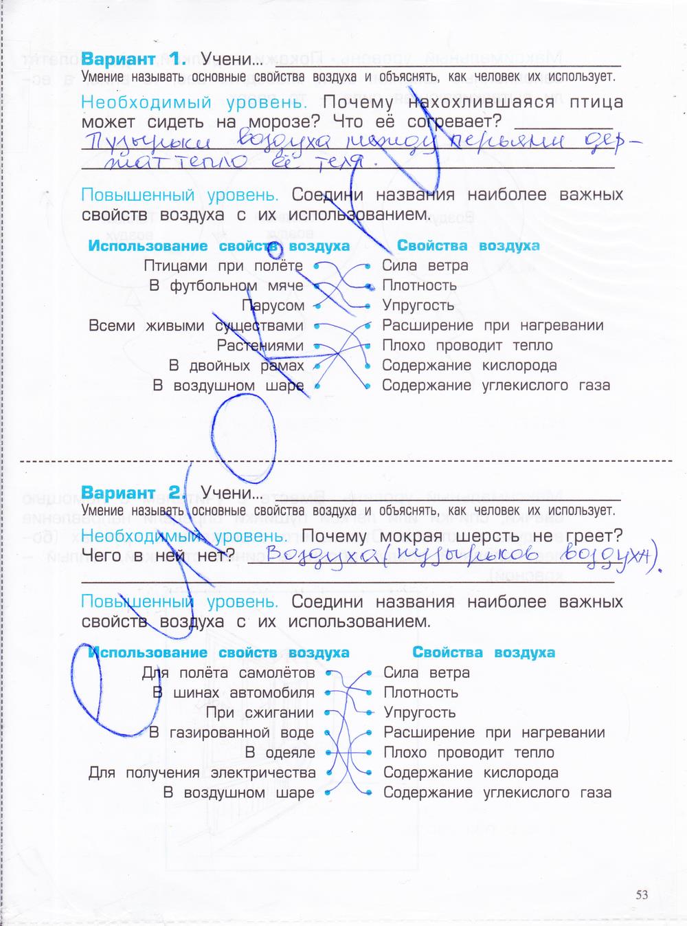 гдз 4 класс проверочные и контрольные работы часть 1 страница 53 окружающий мир Вахрушев, Бурский, Родыгина