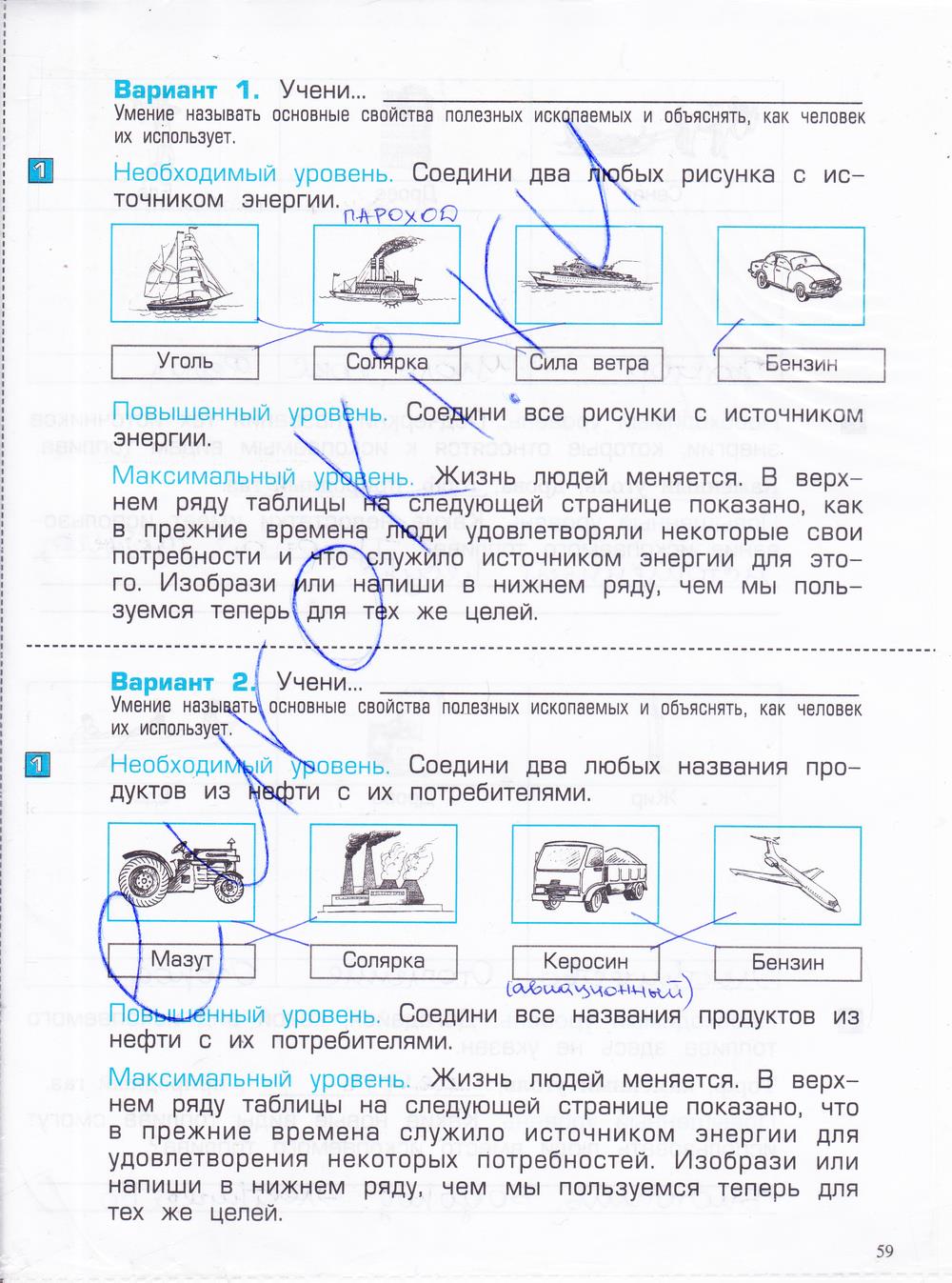 гдз 4 класс проверочные и контрольные работы часть 1 страница 59 окружающий мир Вахрушев, Бурский, Родыгина