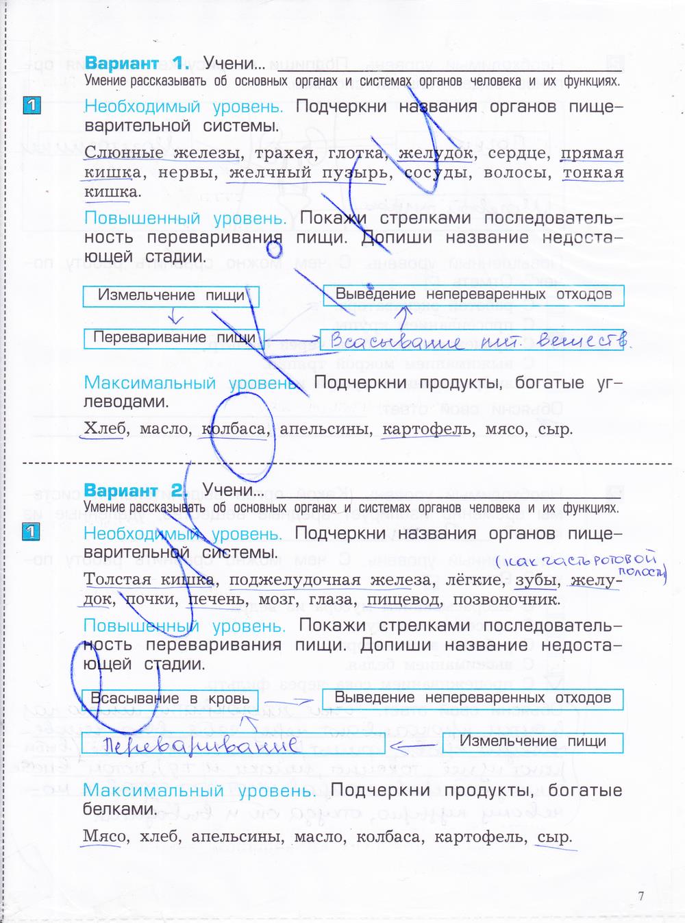 гдз 4 класс проверочные и контрольные работы часть 1 страница 7 окружающий мир Вахрушев, Бурский, Родыгина