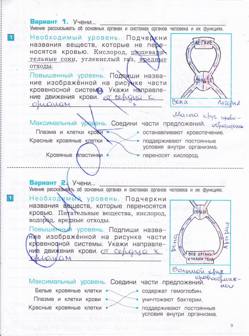 гдз 4 класс проверочные и контрольные работы часть 1 страница 9 окружающий мир Вахрушев, Бурский, Родыгина