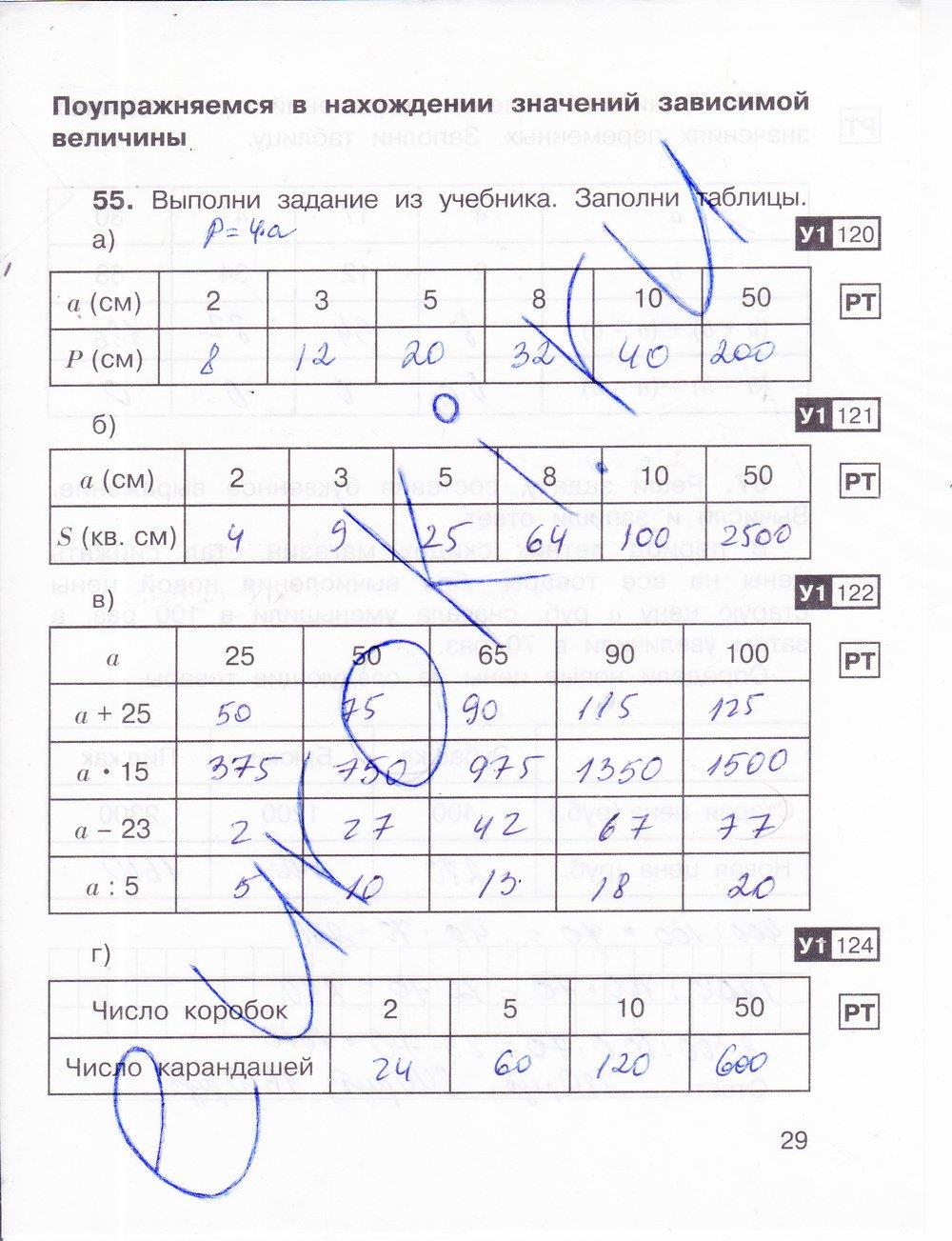 гдз 4 класс рабочая тетрадь часть 1 страница 29 математика Захарова, Юдина