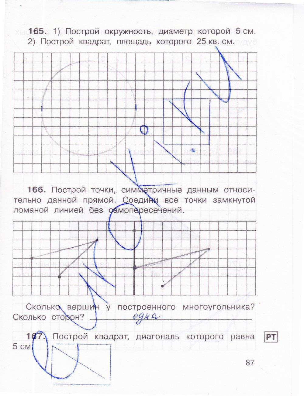 гдз 4 класс рабочая тетрадь часть 2 страница 87 математика Захарова, Юдина