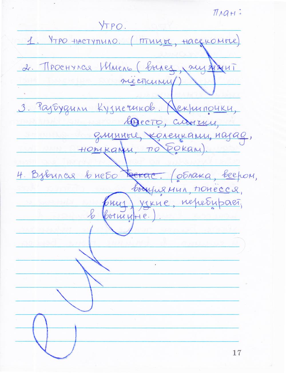 гдз 4 класс рабочая тетрадь часть 1 страница 17 русский язык Зеленина, Хохлова