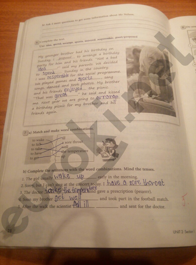 гдз 5 класс рабочая тетрадь страница 28 английский язык Биболетова, Трубанева