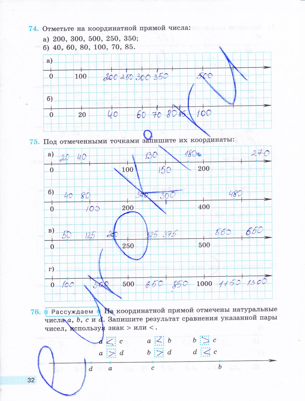 гдз 5 класс рабочая тетрадь часть 1 страница 32 математика Бунимович, Кузнецова