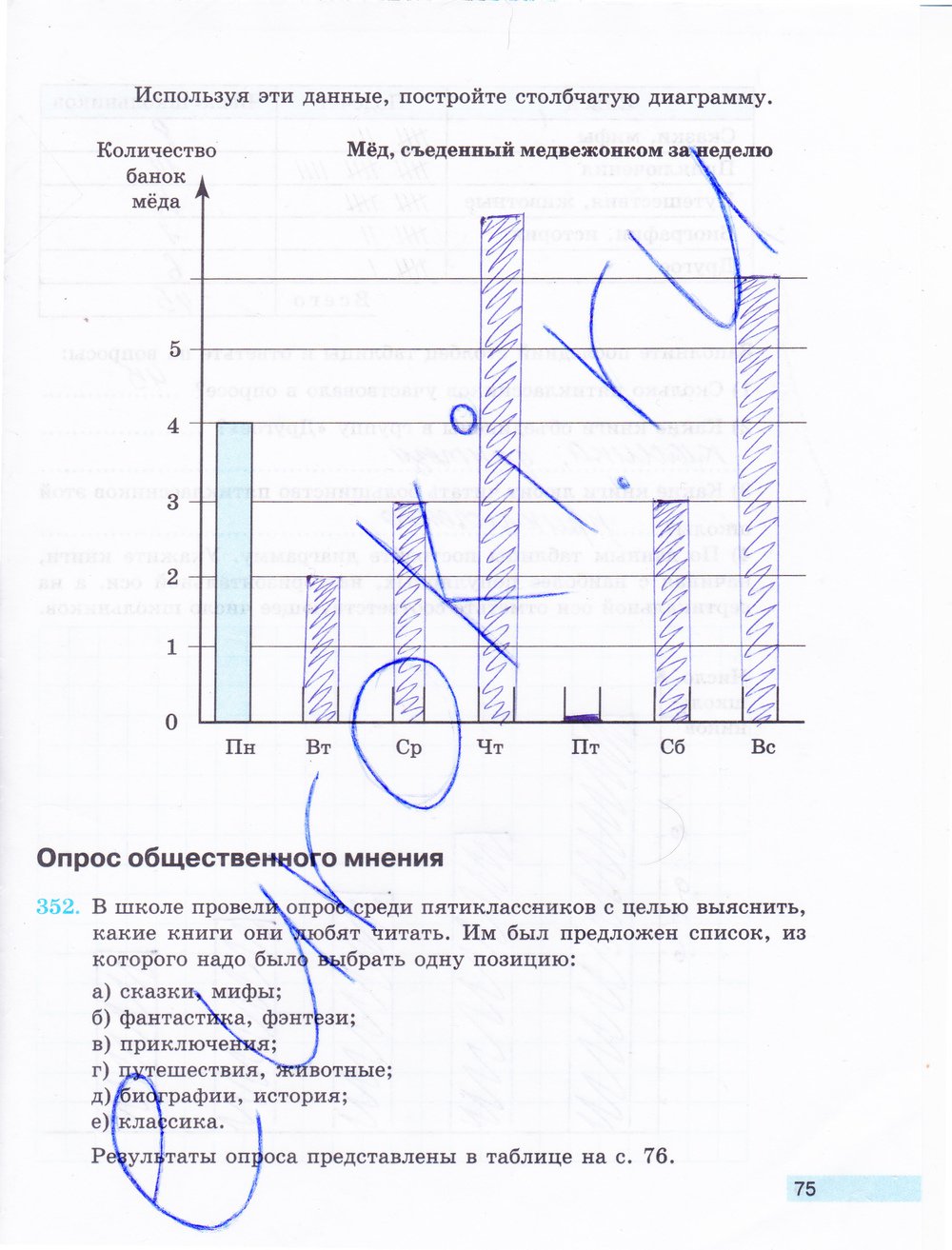 гдз 5 класс рабочая тетрадь часть 2 страница 75 математика Бунимович, Кузнецова