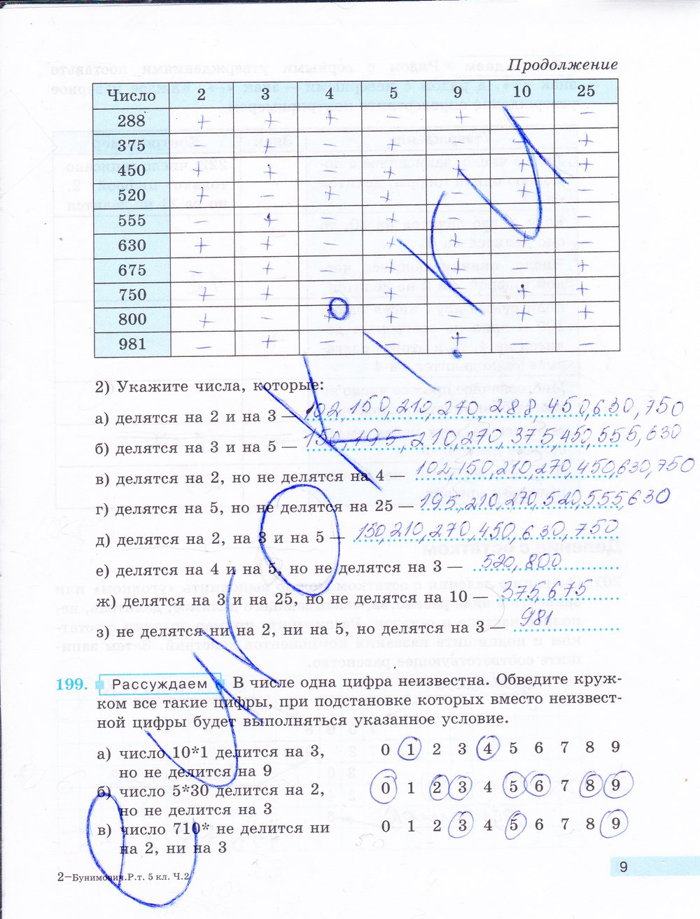 гдз 5 класс рабочая тетрадь часть 2 страница 9 математика Бунимович, Кузнецова