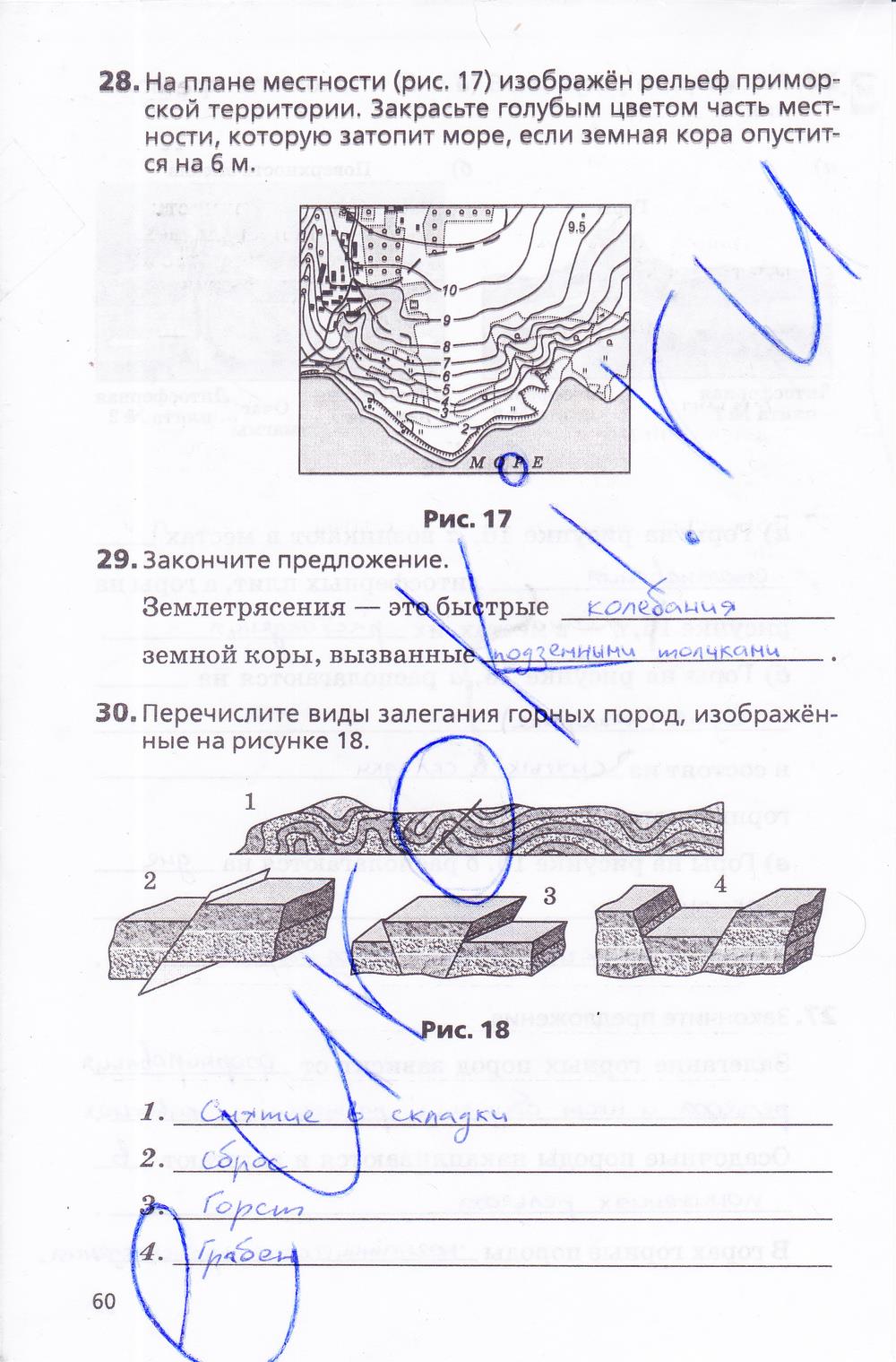гдз 5 класс рабочая тетрадь страница 60 география Дронов, Савельева