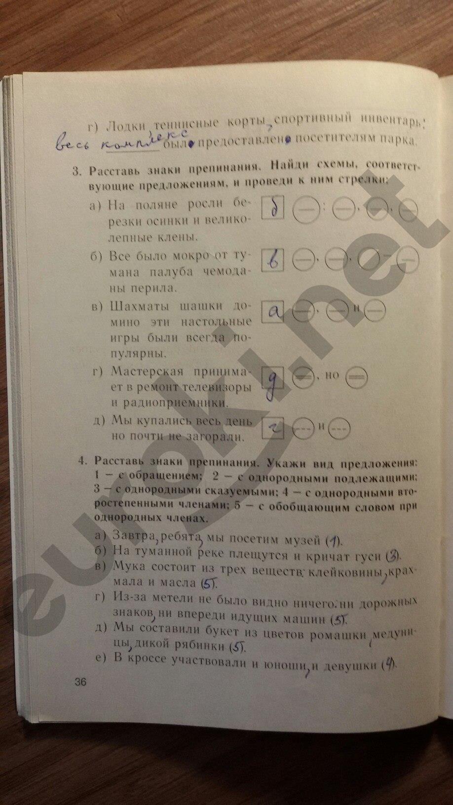 гдз 5 класс тесты часть 1 страница 36 русский язык Книгина