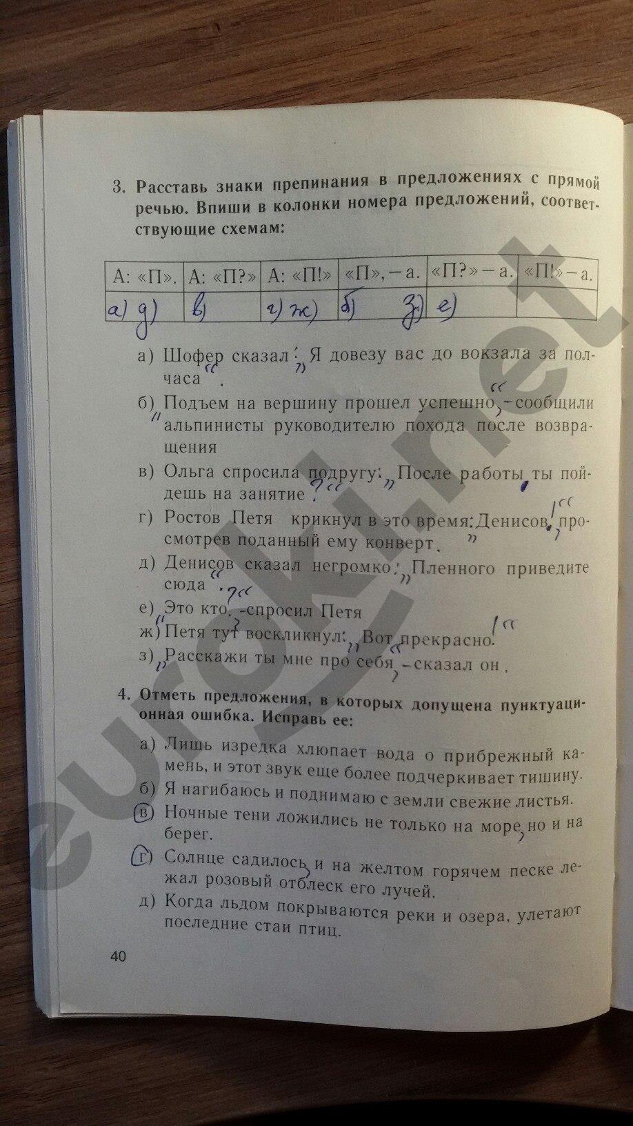 гдз 5 класс тесты часть 1 страница 40 русский язык Книгина