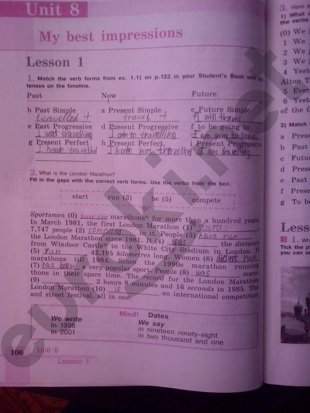 гдз 5 класс рабочая тетрадь страница 106 английский язык Кузовлев