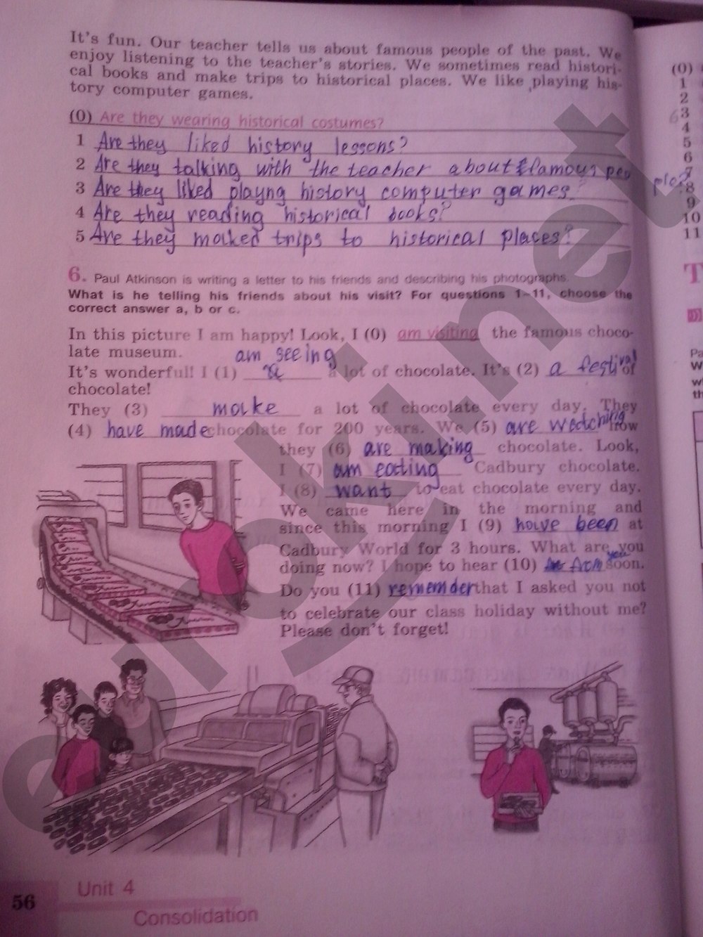 гдз 5 класс рабочая тетрадь страница 56 английский язык Кузовлев