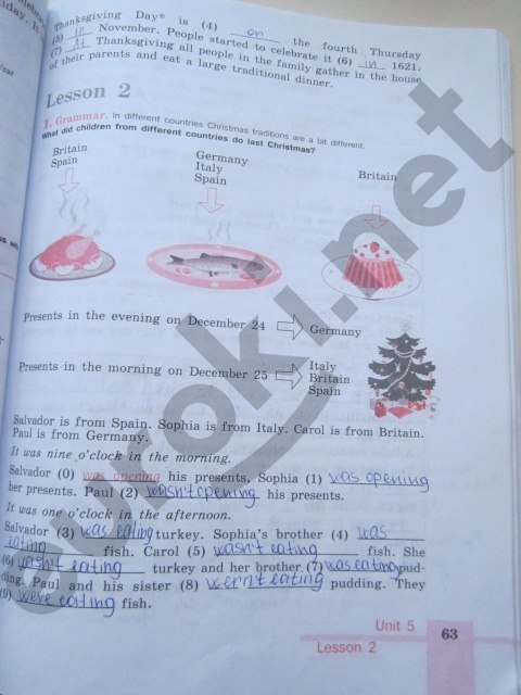 гдз 5 класс рабочая тетрадь страница 63 английский язык Кузовлев