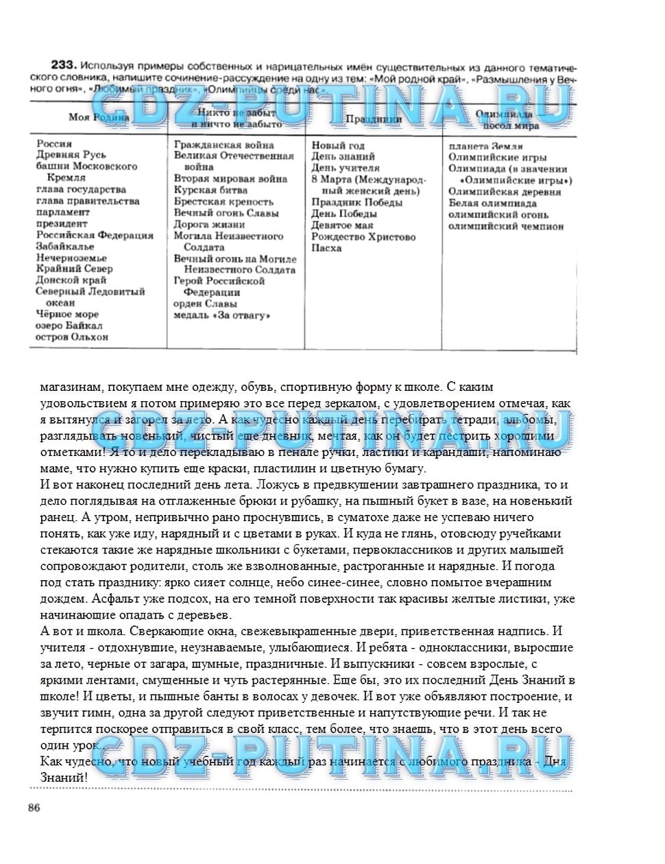 гдз 5 класс рабочая тетрадь страница 86 русский язык Ларионова