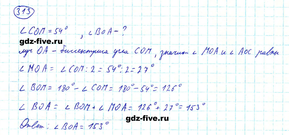 гдз 5 класс номер 313 математика Мерзляк, Полонский, Якир