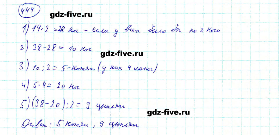гдз 5 класс номер 444 математика Мерзляк, Полонский, Якир
