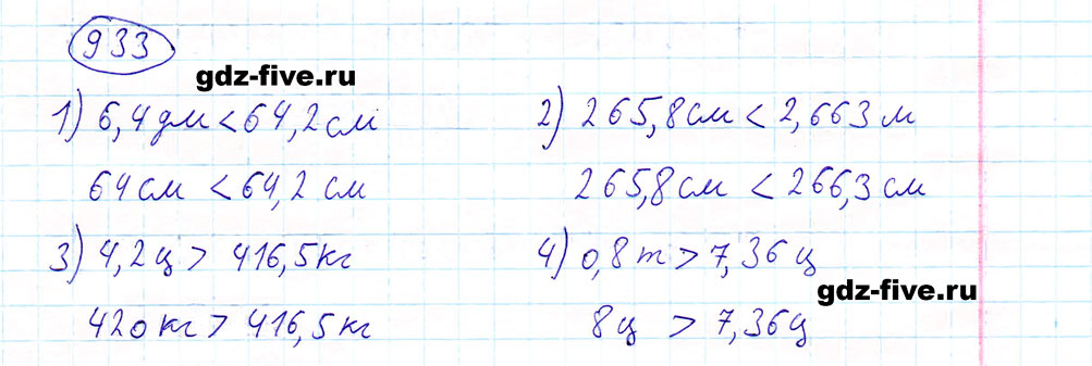 гдз 5 класс номер 933 математика Мерзляк, Полонский, Якир