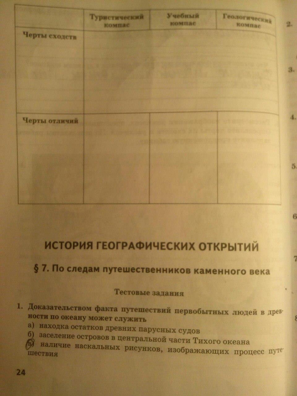 гдз 5 класс тетрадь-практикум страница 24 география Молодцов