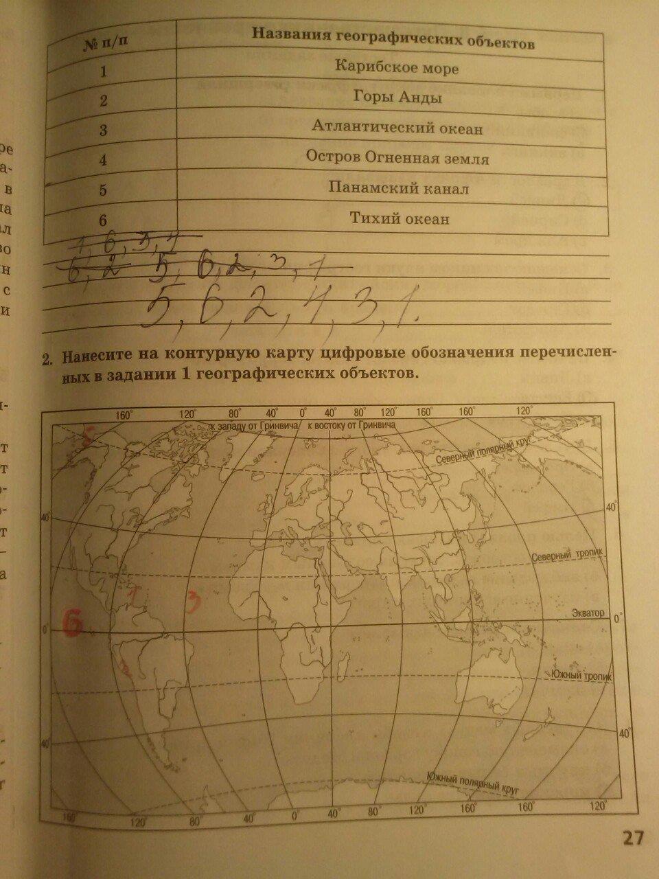 гдз 5 класс тетрадь-практикум страница 27 география Молодцов