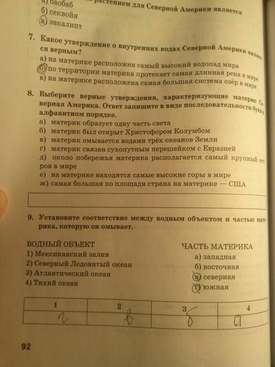 гдз 5 класс тетрадь-практикум страница 92 география Молодцов