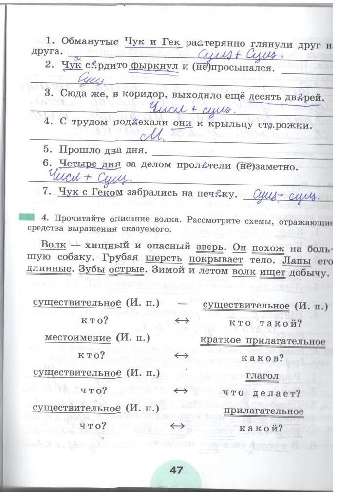 гдз 5 класс рабочая тетрадь часть 2 страница 47 русский язык Рыбченкова, Роговик