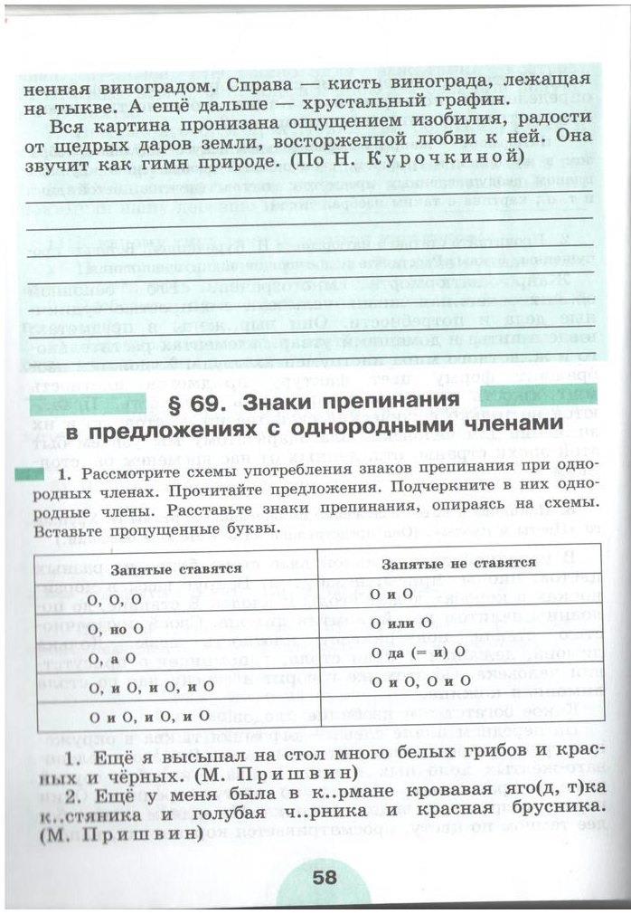 гдз 5 класс рабочая тетрадь часть 2 страница 58 русский язык Рыбченкова, Роговик