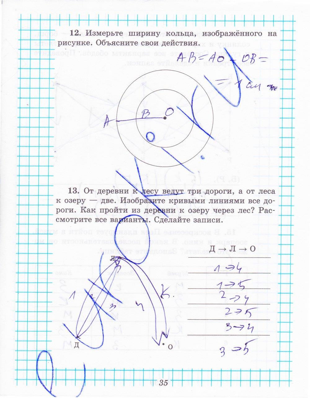 гдз 5 класс рабочая тетрадь часть 2 страница 35 математика Рудницкая