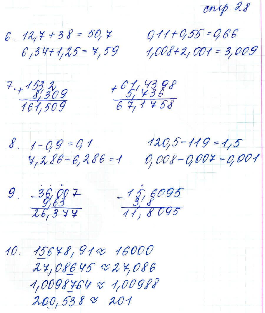 гдз 5 класс тетрадь для контрольных работ часть 2 страница 28 математика Рудницкая