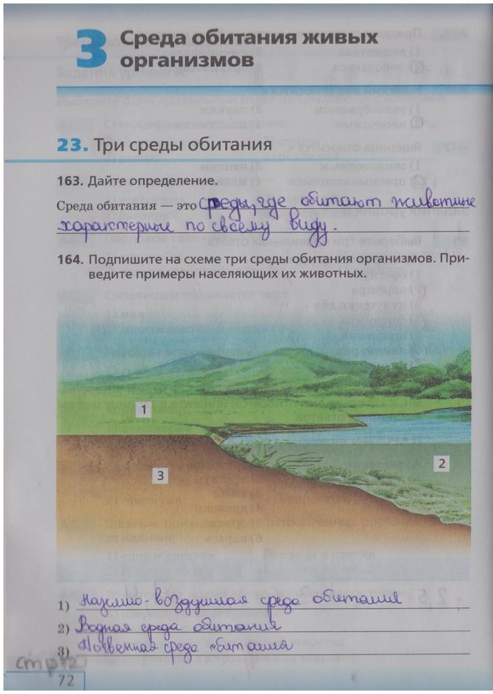 гдз 5 класс рабочая тетрадь страница 72 биология Сонин, Плешаков