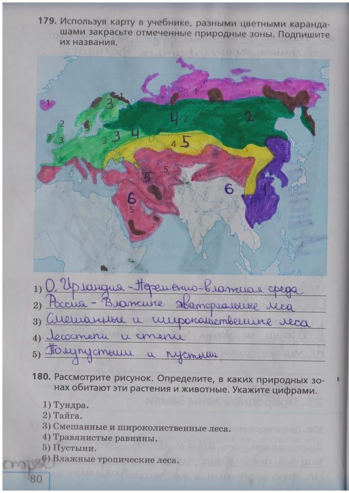 гдз 5 класс рабочая тетрадь страница 80 биология Сонин, Плешаков