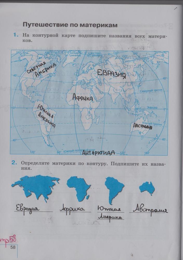 гдз 5 класс рабочая тетрадь страница 58 география Сонин, Курчина
