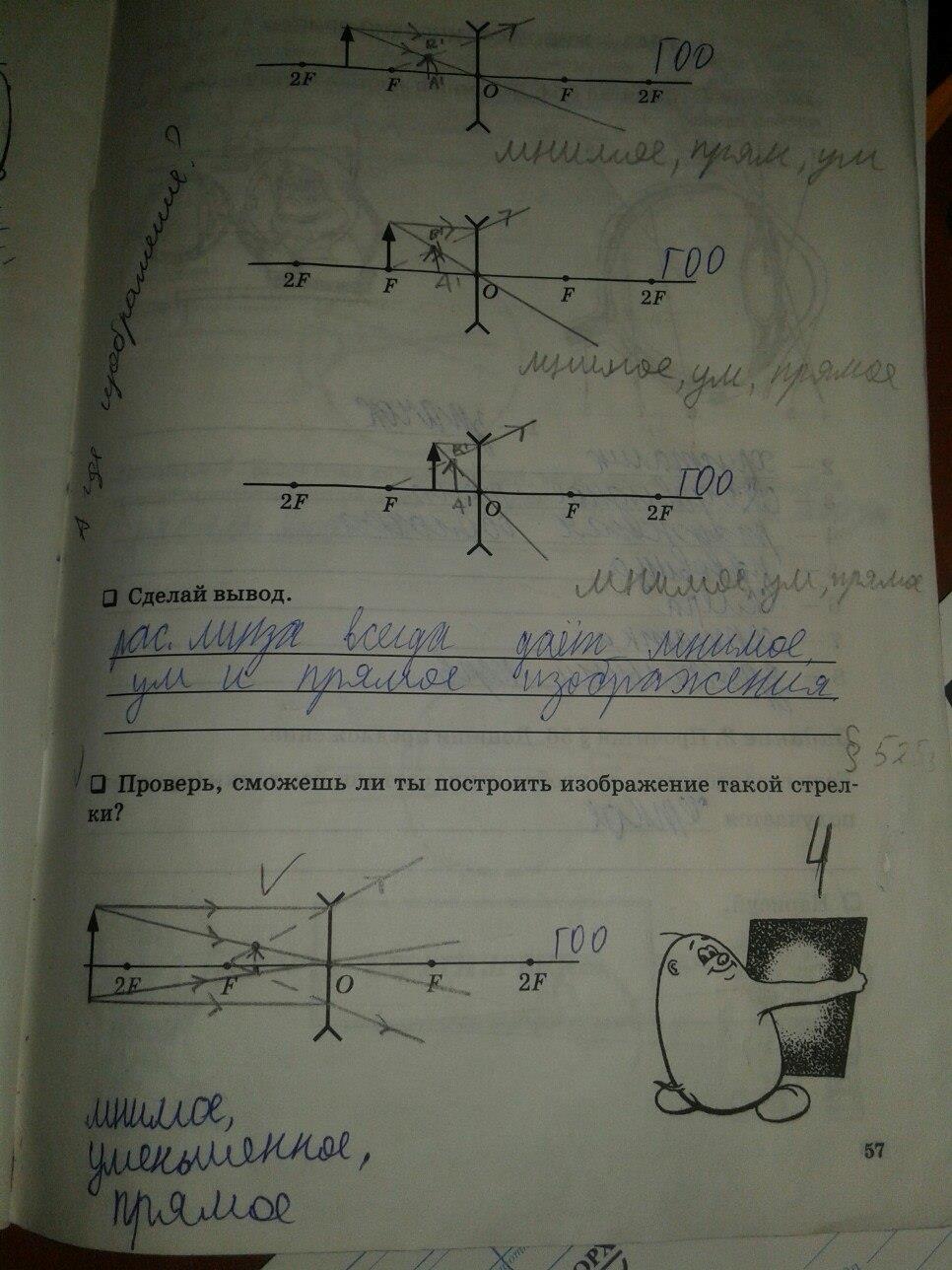 гдз 5 класс рабочая тетрадь страница 57 физика Степанова