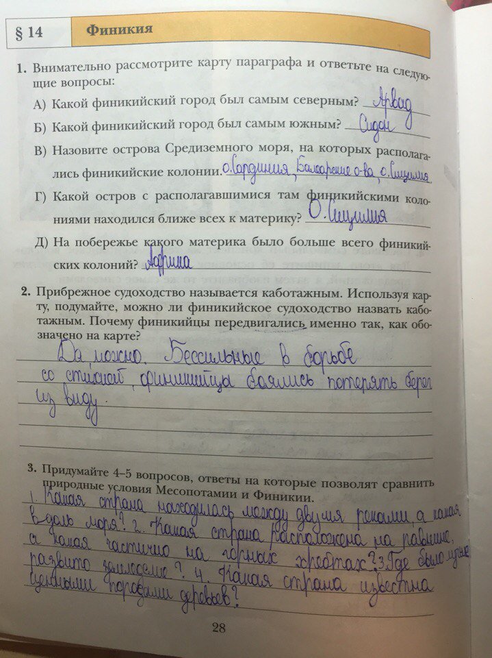 гдз 5 класс рабочая тетрадь страница 28 история Ванина, Данилова
