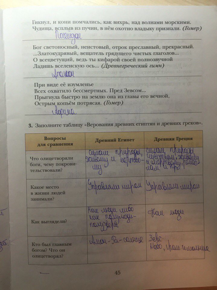 гдз 5 класс рабочая тетрадь страница 45 история Ванина, Данилова