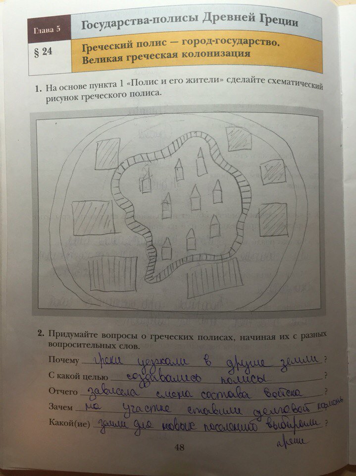 гдз 5 класс рабочая тетрадь страница 48 история Ванина, Данилова