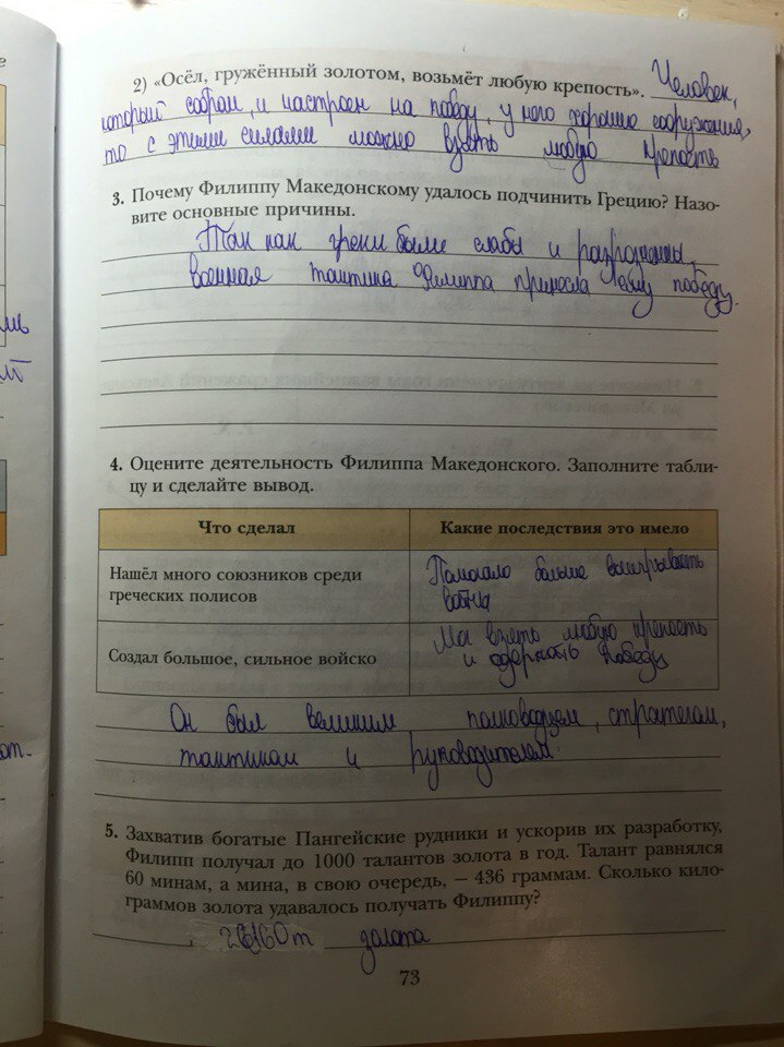 гдз 5 класс рабочая тетрадь страница 73 история Ванина, Данилова