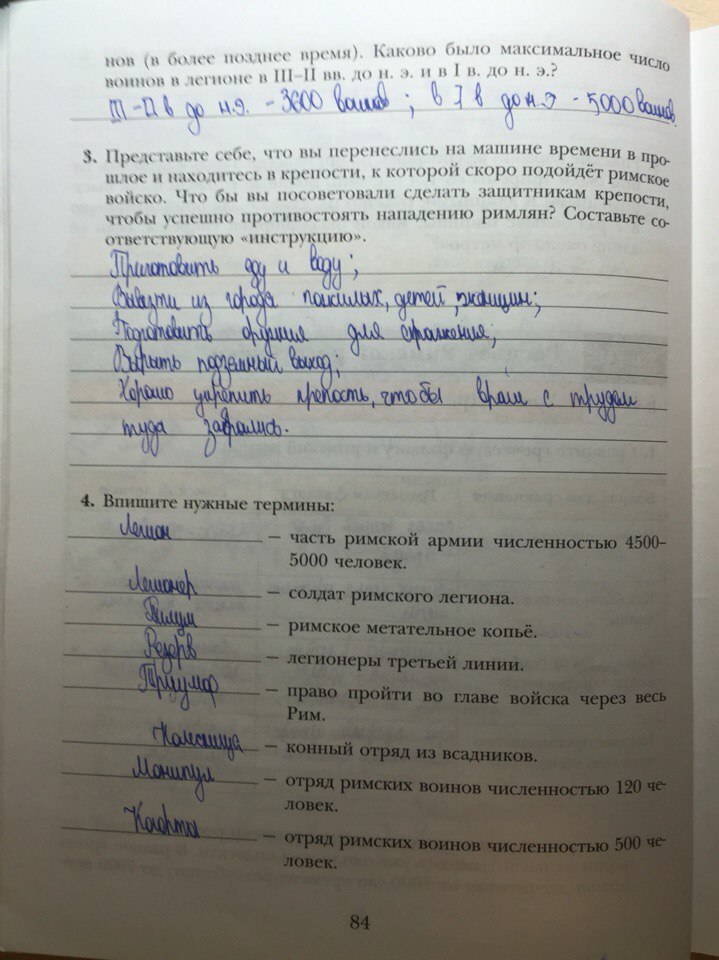 гдз 5 класс рабочая тетрадь страница 84 история Ванина, Данилова