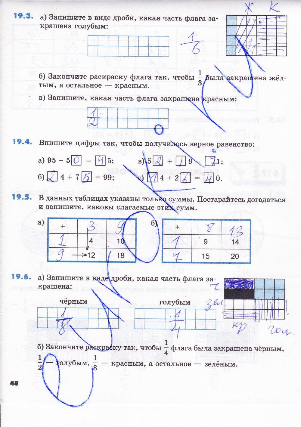 гдз 5 класс рабочая тетрадь часть 1 страница 48 математика Зубарева