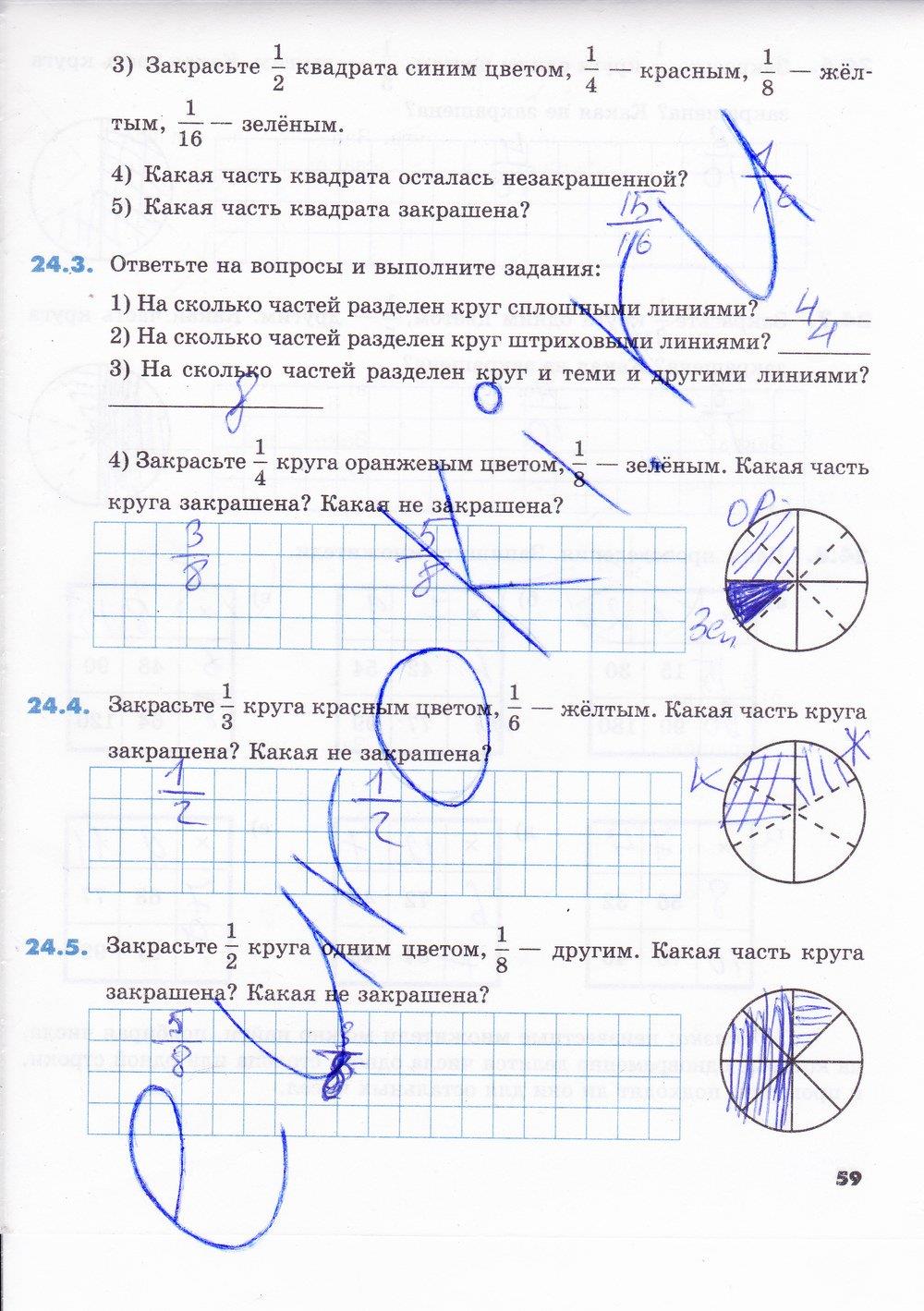 гдз 5 класс рабочая тетрадь часть 1 страница 59 математика Зубарева