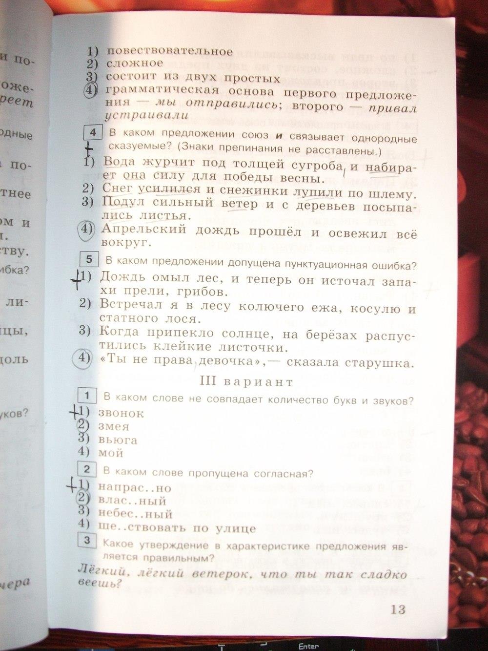 гдз 6 класс тестовые задания страница 13 русский язык Богданова