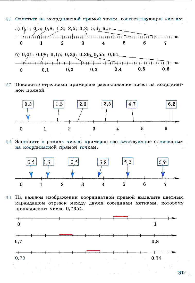 гдз 6 класс рабочая тетрадь страница 31 математика Бунимович, Кузнецова