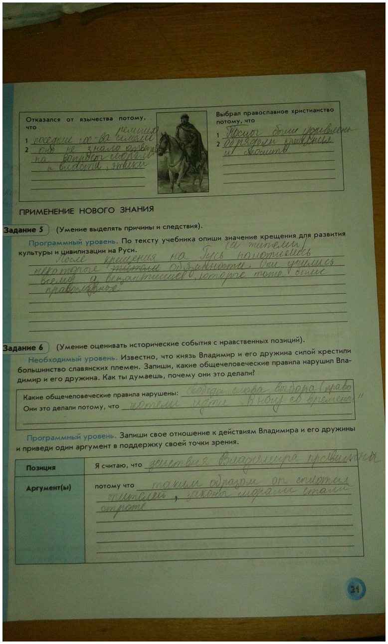 гдз 6 класс рабочая тетрадь страница 21 история Данилов, Давыдова