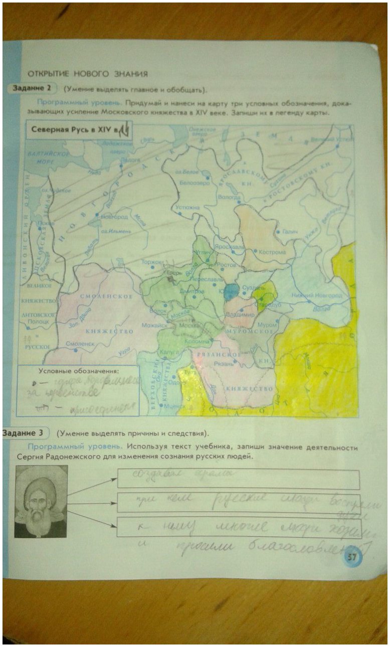 гдз 6 класс рабочая тетрадь страница 57 история Данилов, Давыдова