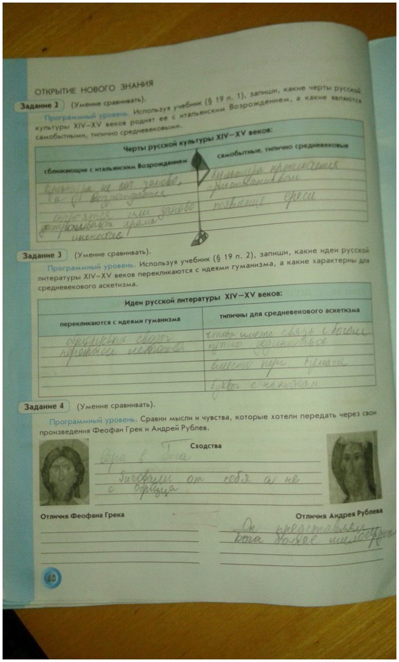 гдз 6 класс рабочая тетрадь страница 60 история Данилов, Давыдова