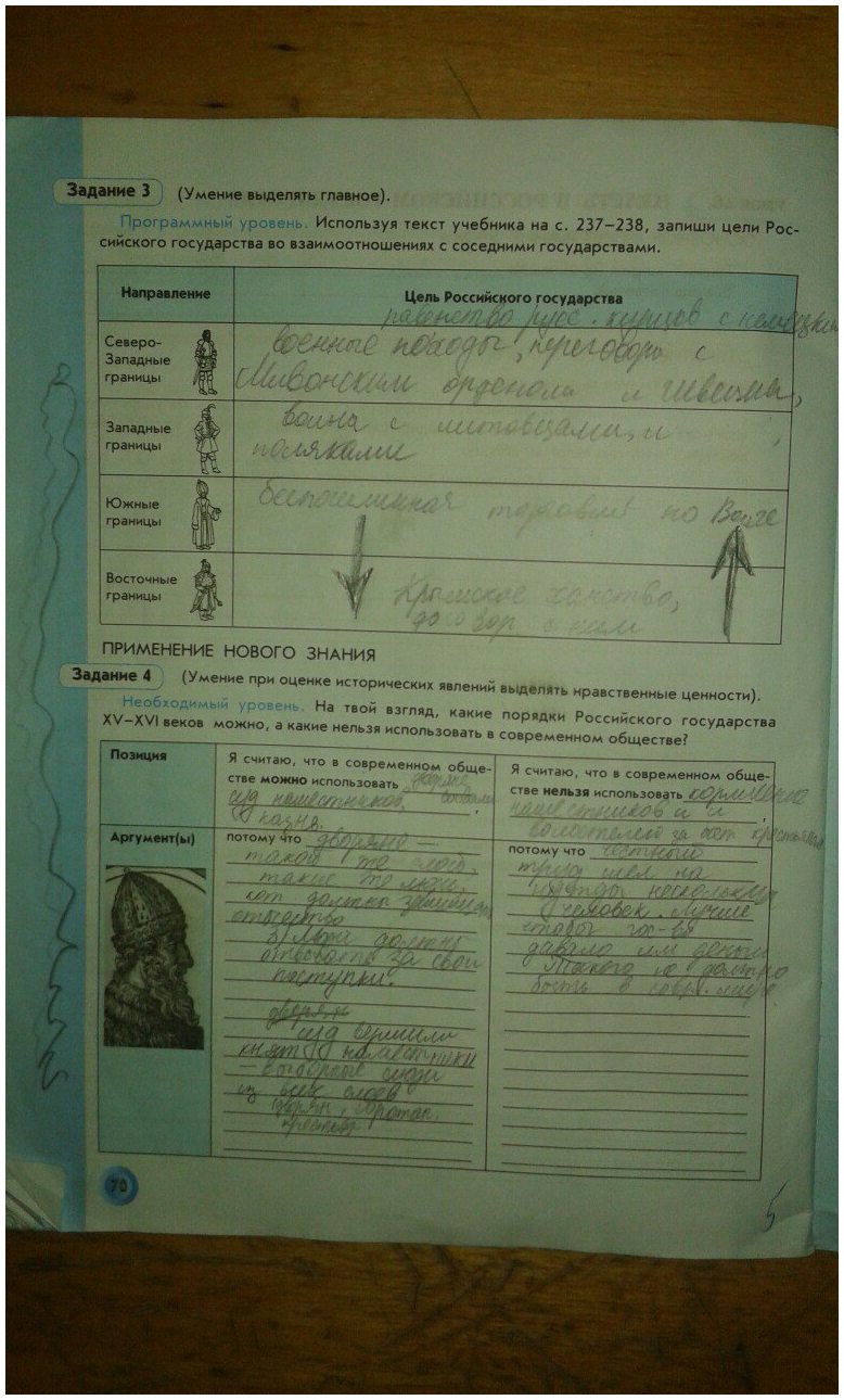 гдз 6 класс рабочая тетрадь страница 70 история Данилов, Давыдова