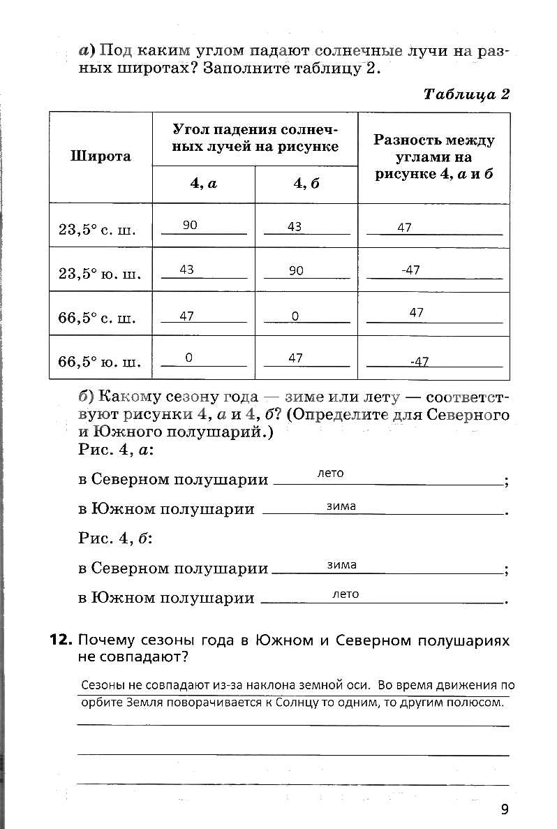 гдз 6 класс рабочая тетрадь страница 9 география Дронов, Савельева